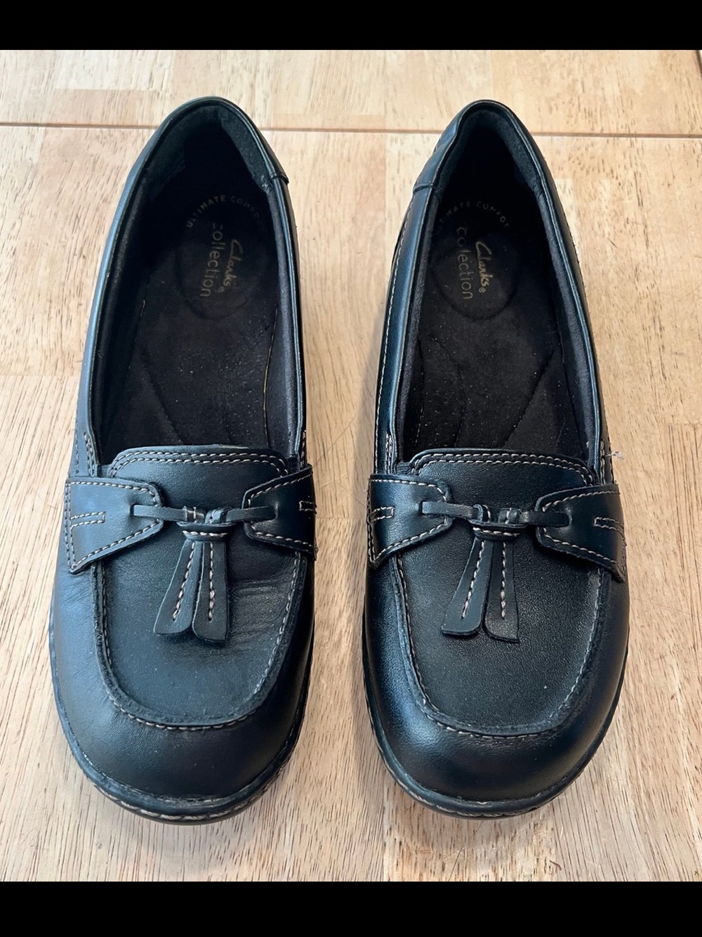 Clarks Womens Ashland Bubble Leather Loafers ~ Size 7